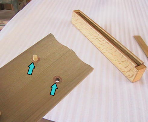 鉋の下端定規のダボの状態と硬さの削る方法の説明